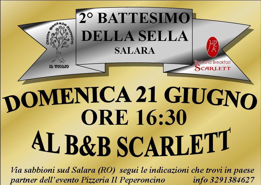 2° BATTESIMO DELLA SELLA